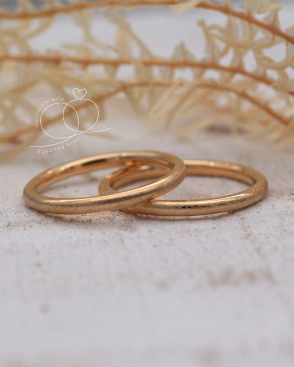 Dünne Ringe Rosegold schlicht und einfach Zarties