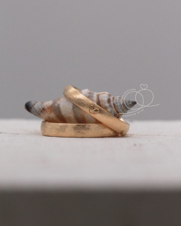 Herz Trauringe Gold Strandliebe