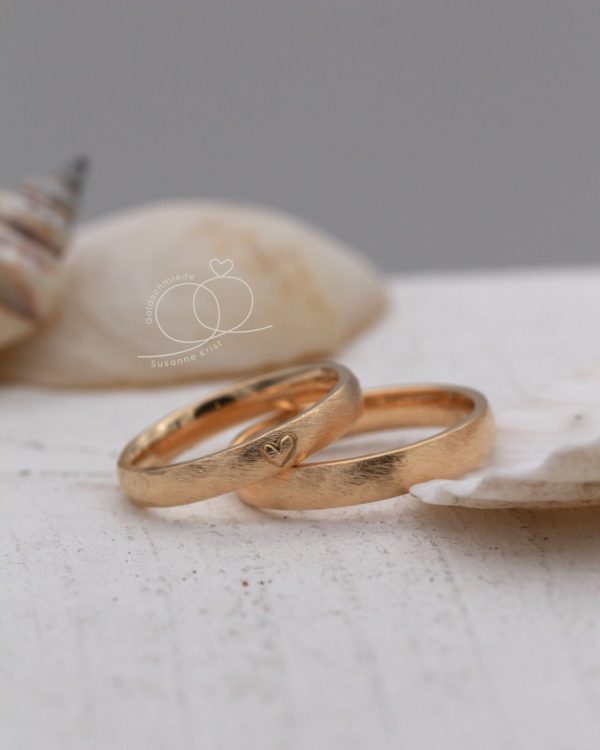 Herzringe Gold namens Strandliebe