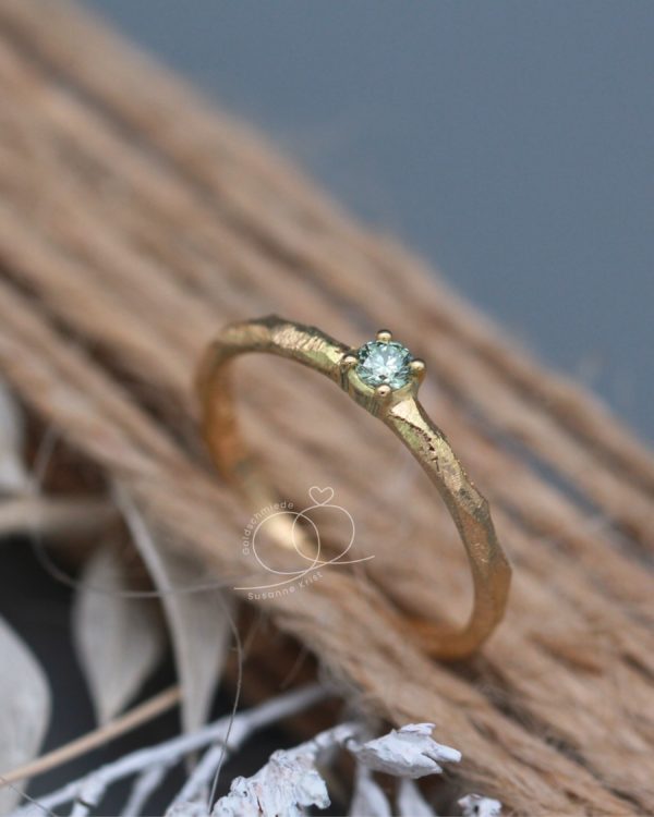 Ring hellgrüner Stein Minti