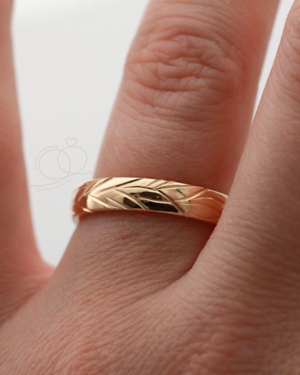 Ringe Holzmuster Gold Baumtraum